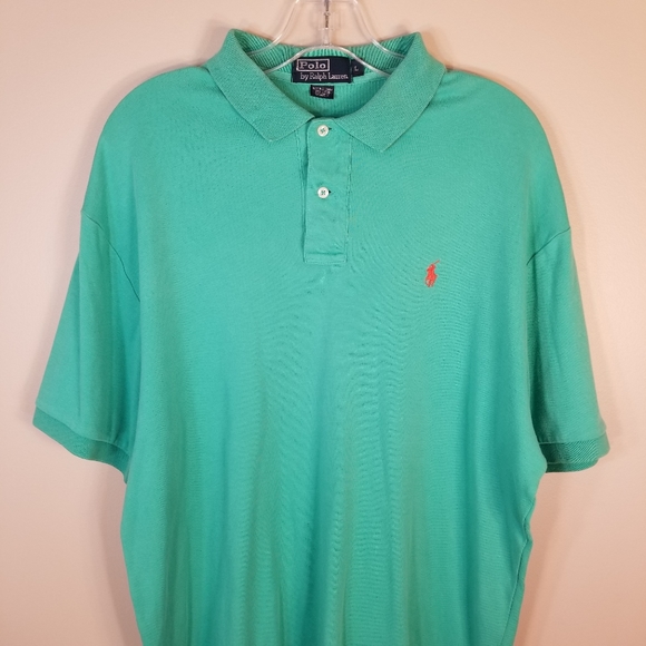 Polo Ralph Lauren Green Polo Shirt Large - Picture 9 of 16
